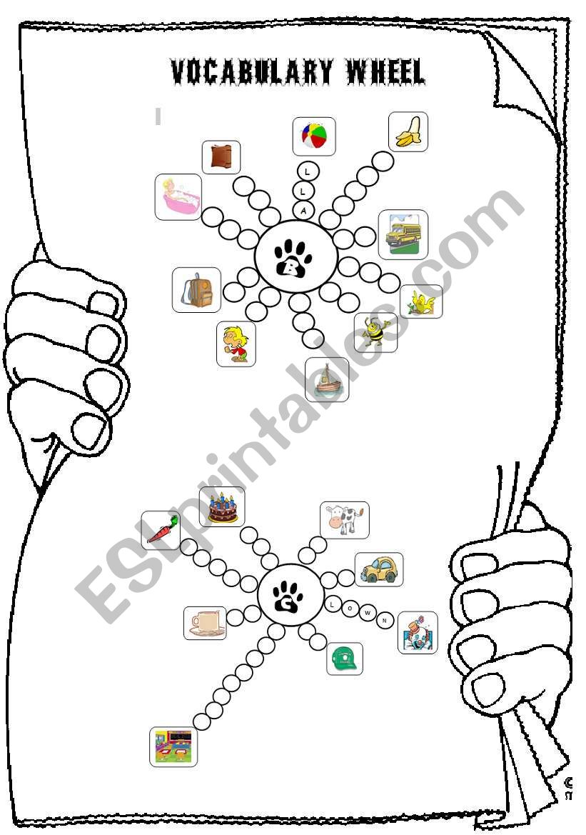 Vocabulary Wheel worksheet