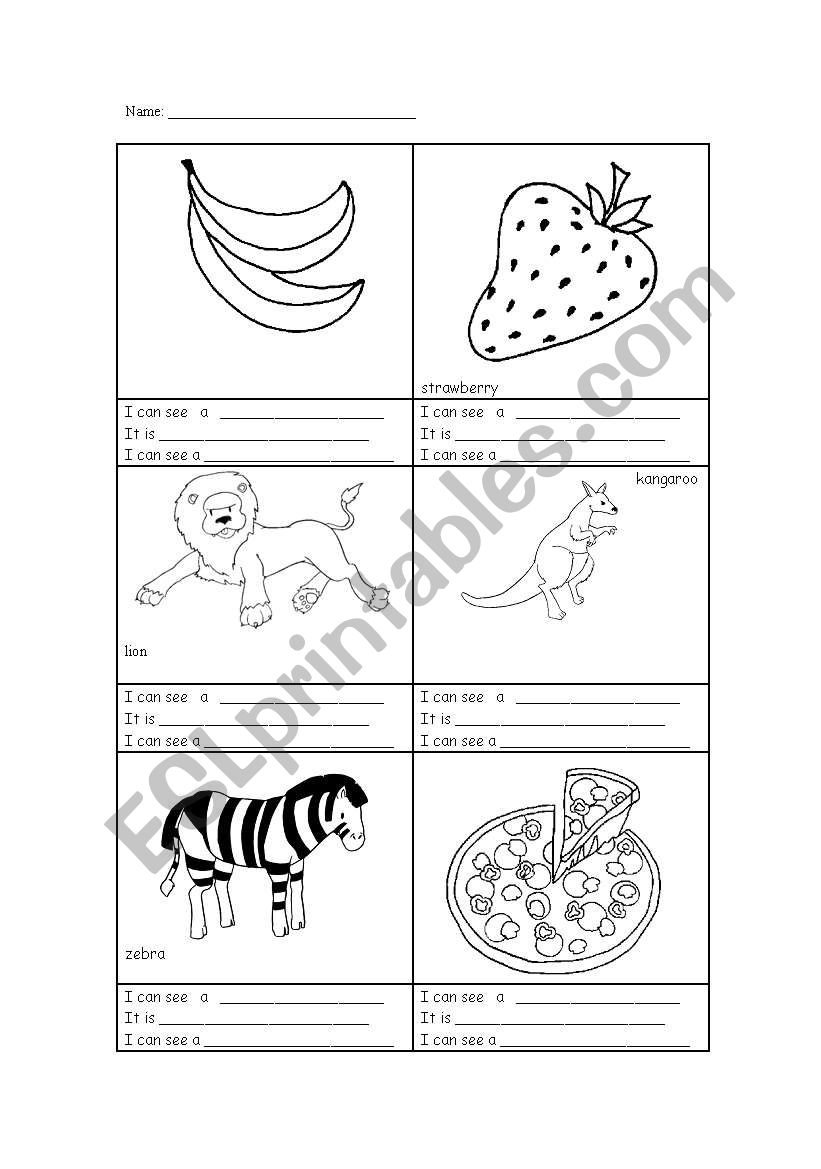 Colors and placement worksheet