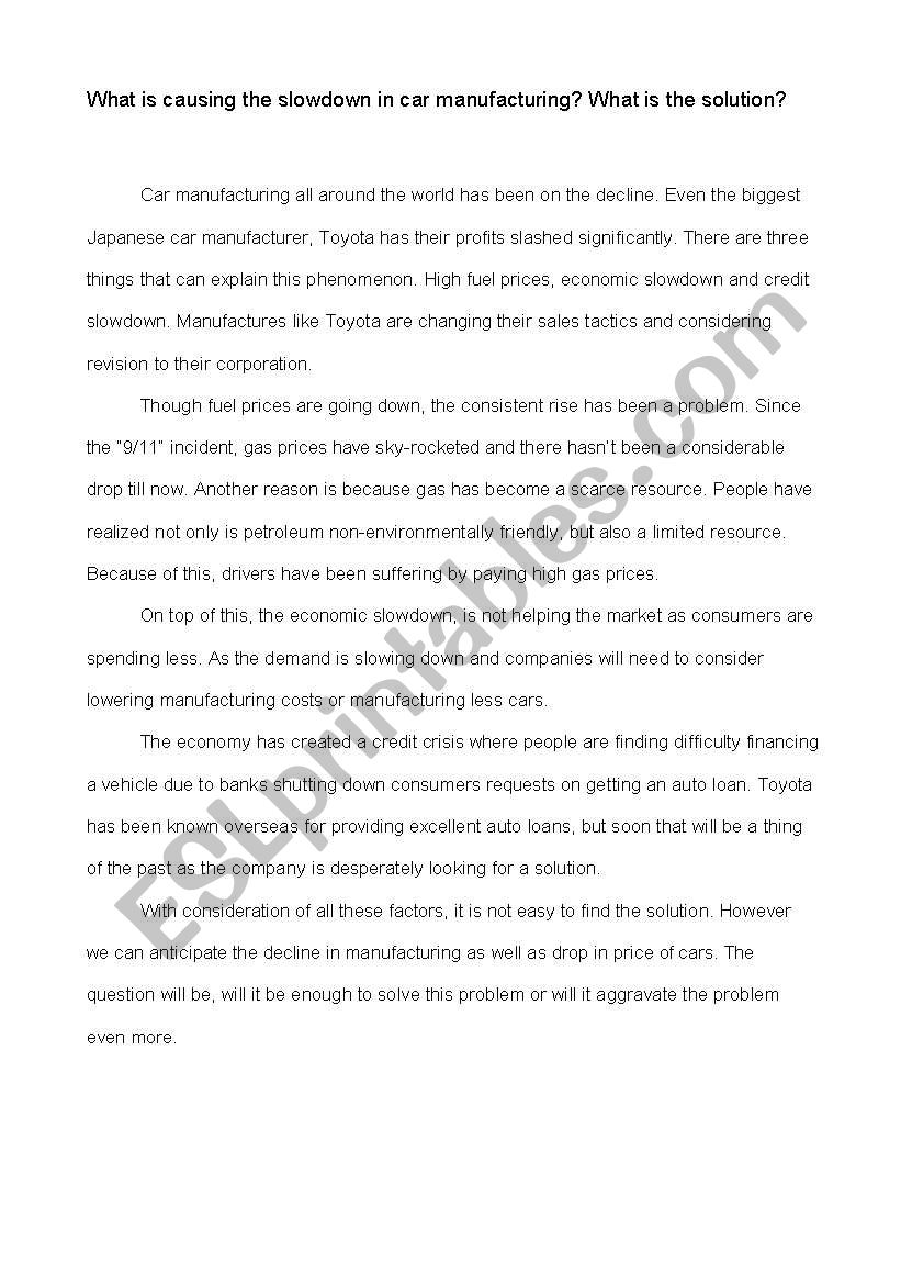 Essay Analysis worksheet