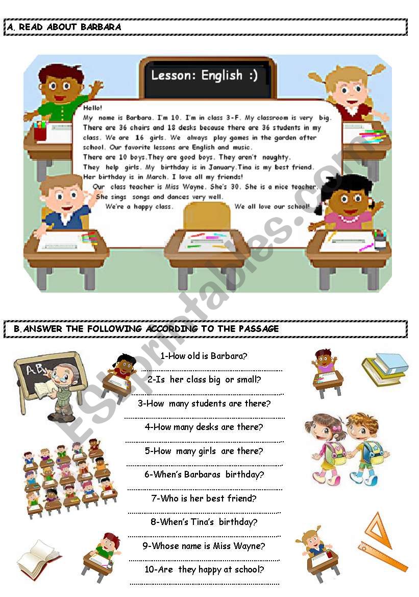 Reading Activity worksheet