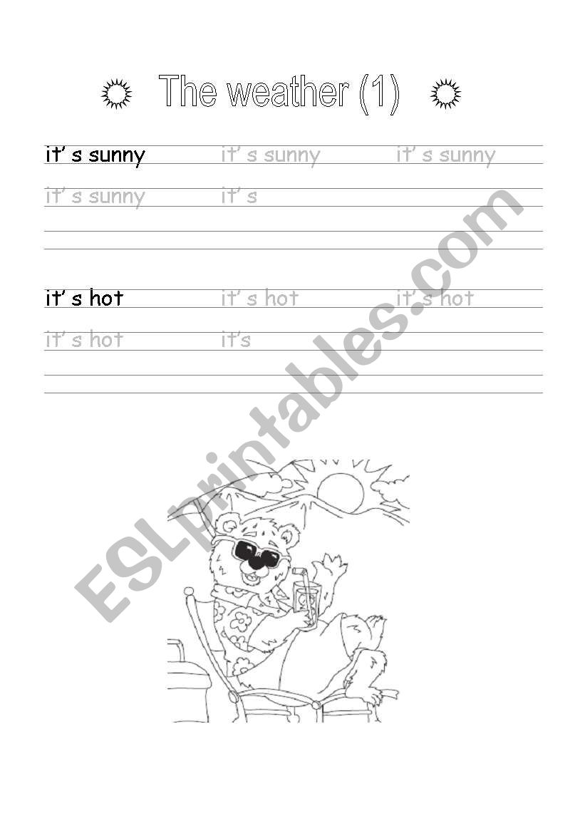 Handwriting: The weather (1) worksheet