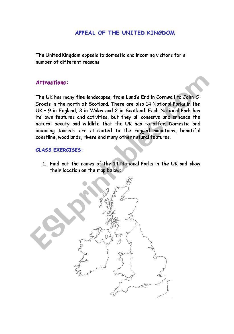 Appeal of the United Kingdom worksheet
