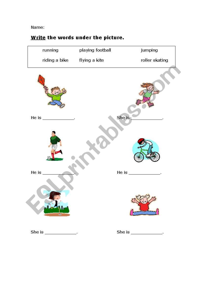 Present Continuous Practice worksheet