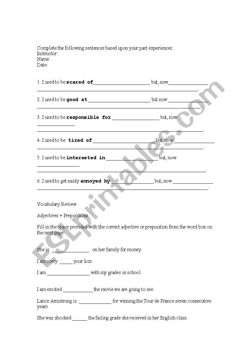 Using Adjectives + Prepositions