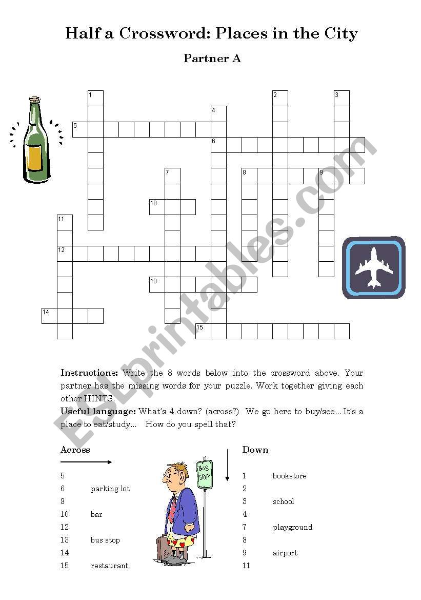 Half a Crossword: Places in the City (1 of 3)