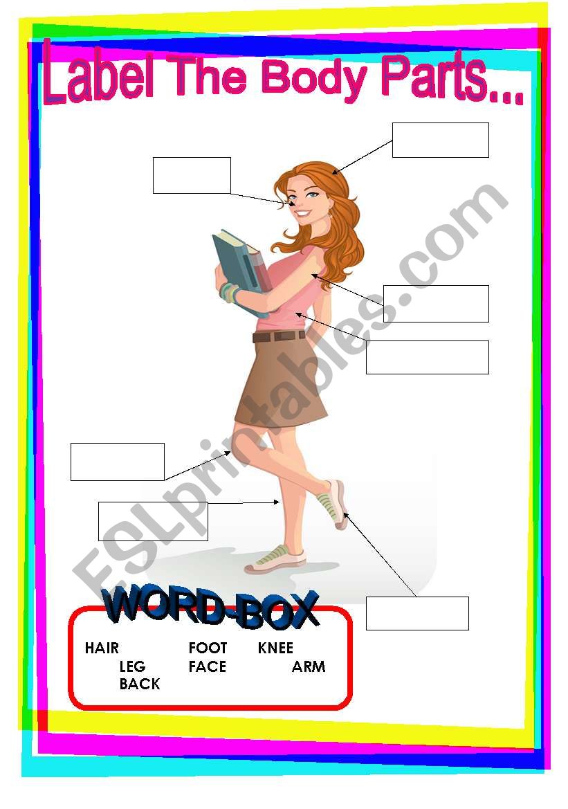 Label the body parts worksheet