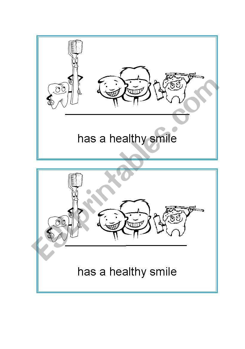 Healthy smile badge worksheet