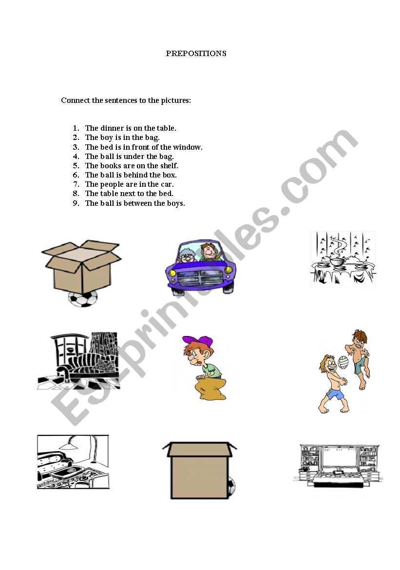 prepositions worksheet