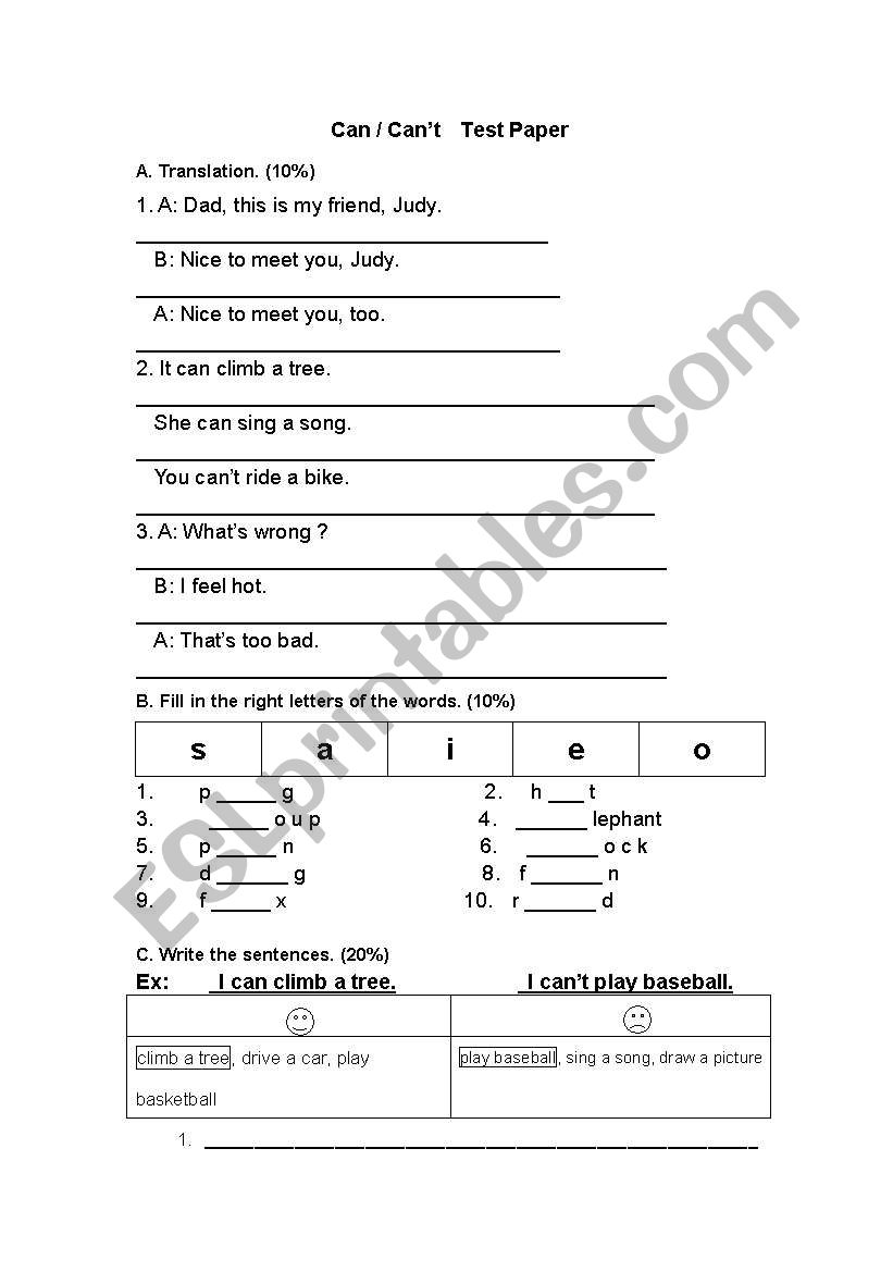 Weekly test form for the Ss who are learning English as a foreign language in elementary level