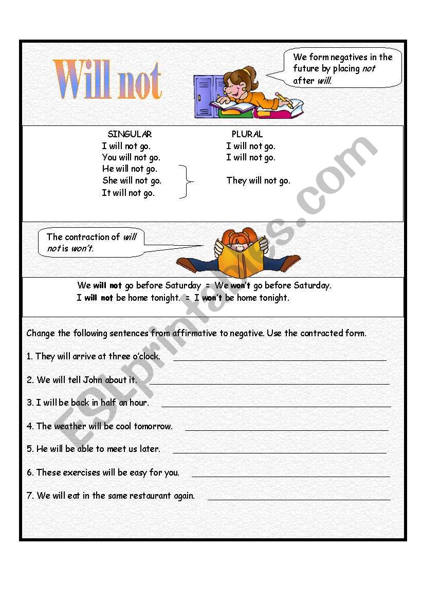 Future with Will   worksheet