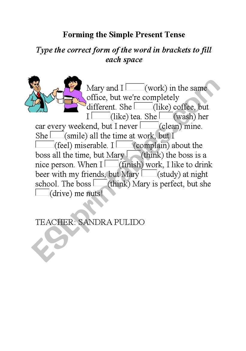 SIMPLE PRESENT worksheet