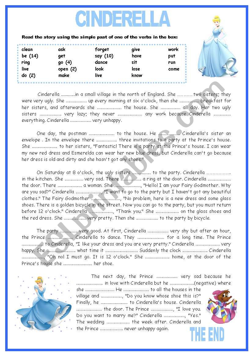 Cinderella worksheet