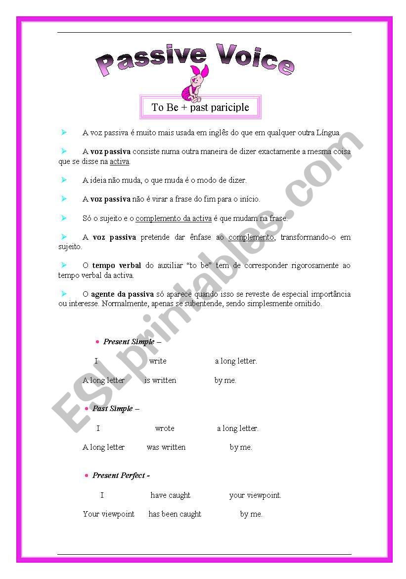 Passive Voice worksheet