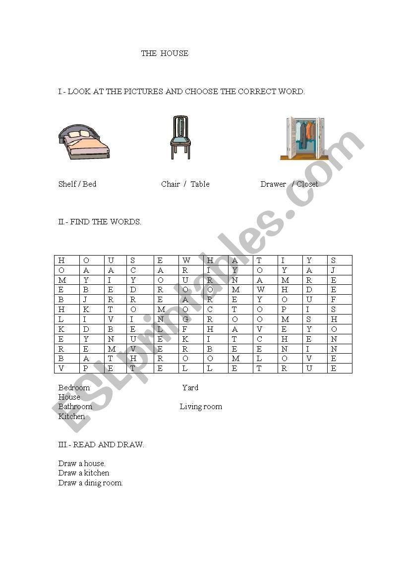 The house worksheet