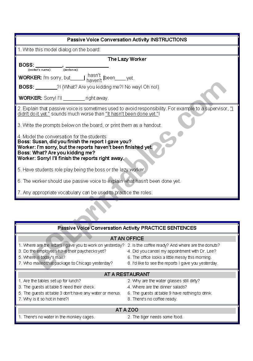 the lazy worker worksheet
