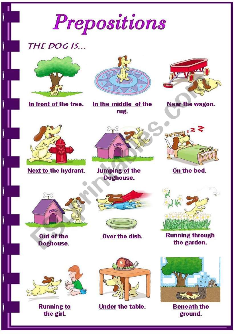 Prepositions (2/2) worksheet