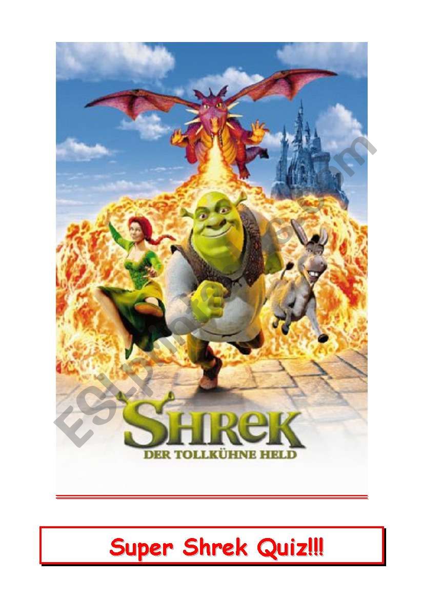 Shrek Movie Quiz worksheet