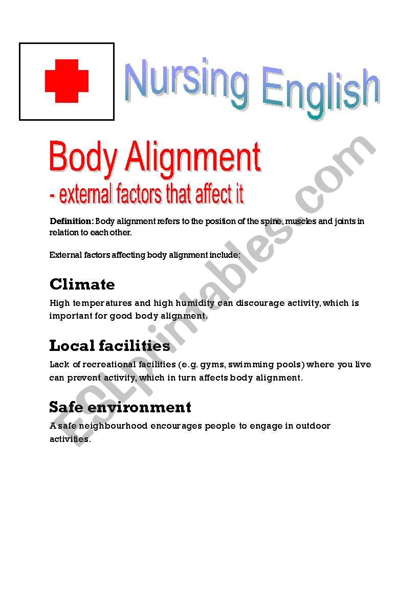 Nursing English - Body Alignment