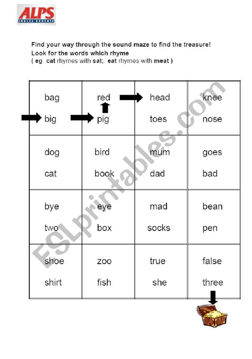 Follow the arrow worksheet