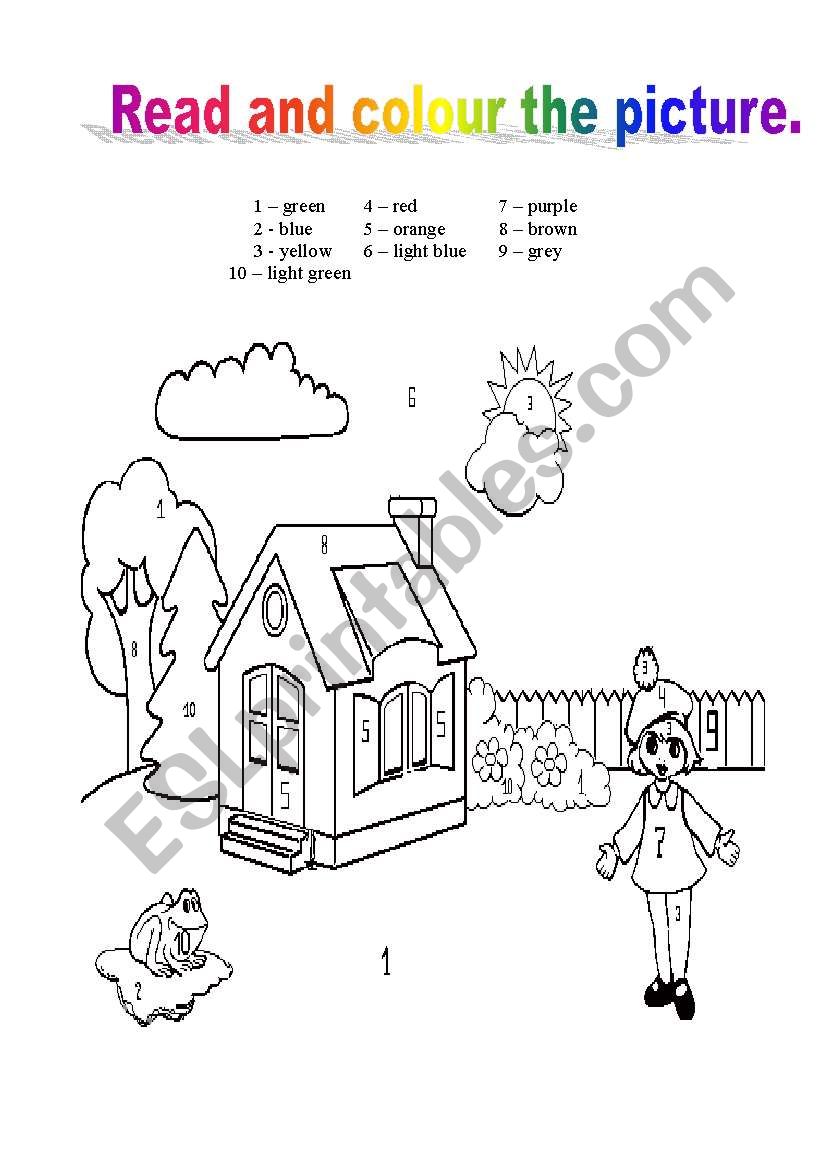 Colour the picture worksheet