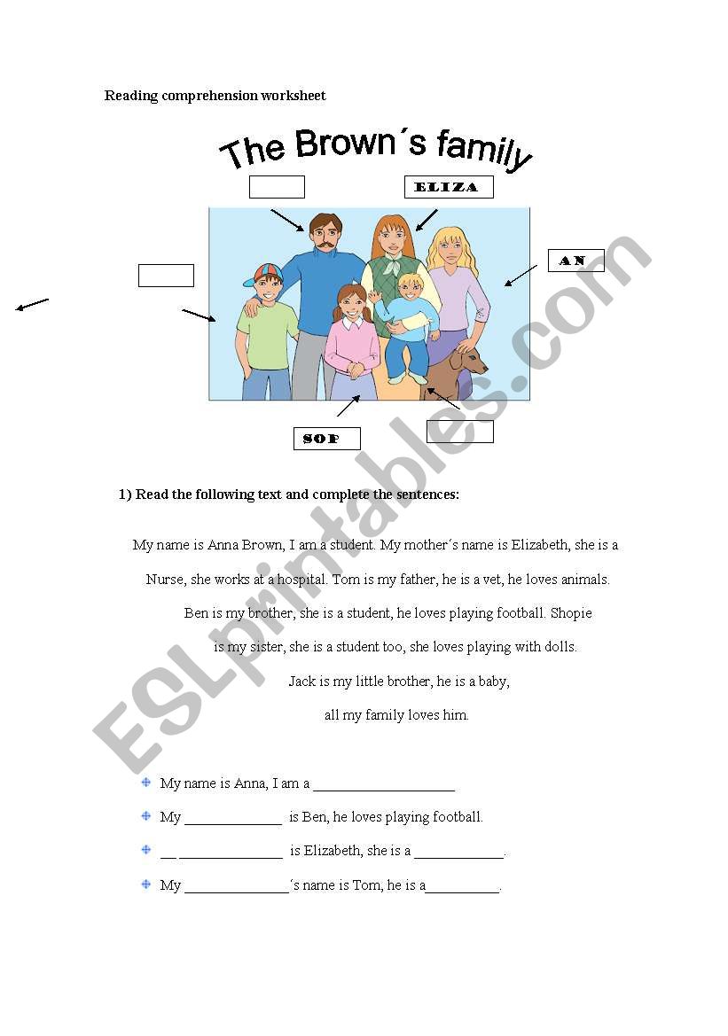 The Family worksheet