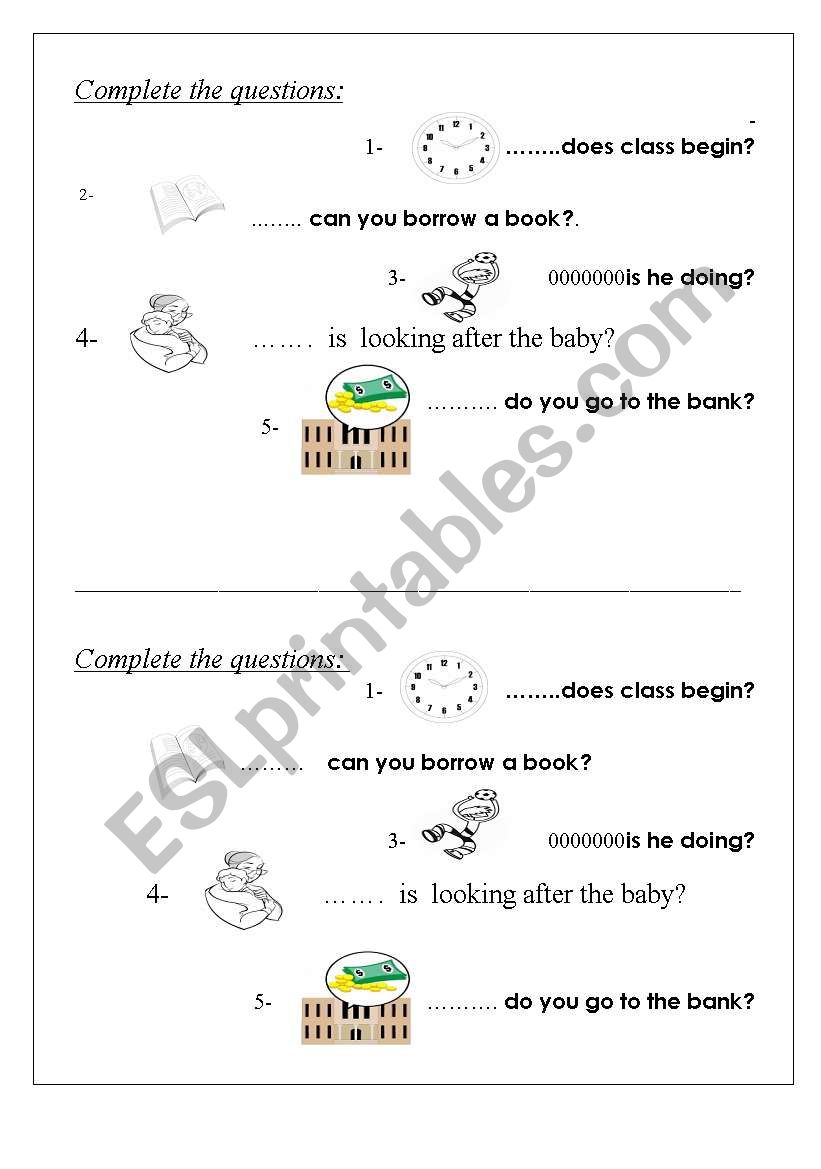 WH-QUESTIONS worksheet