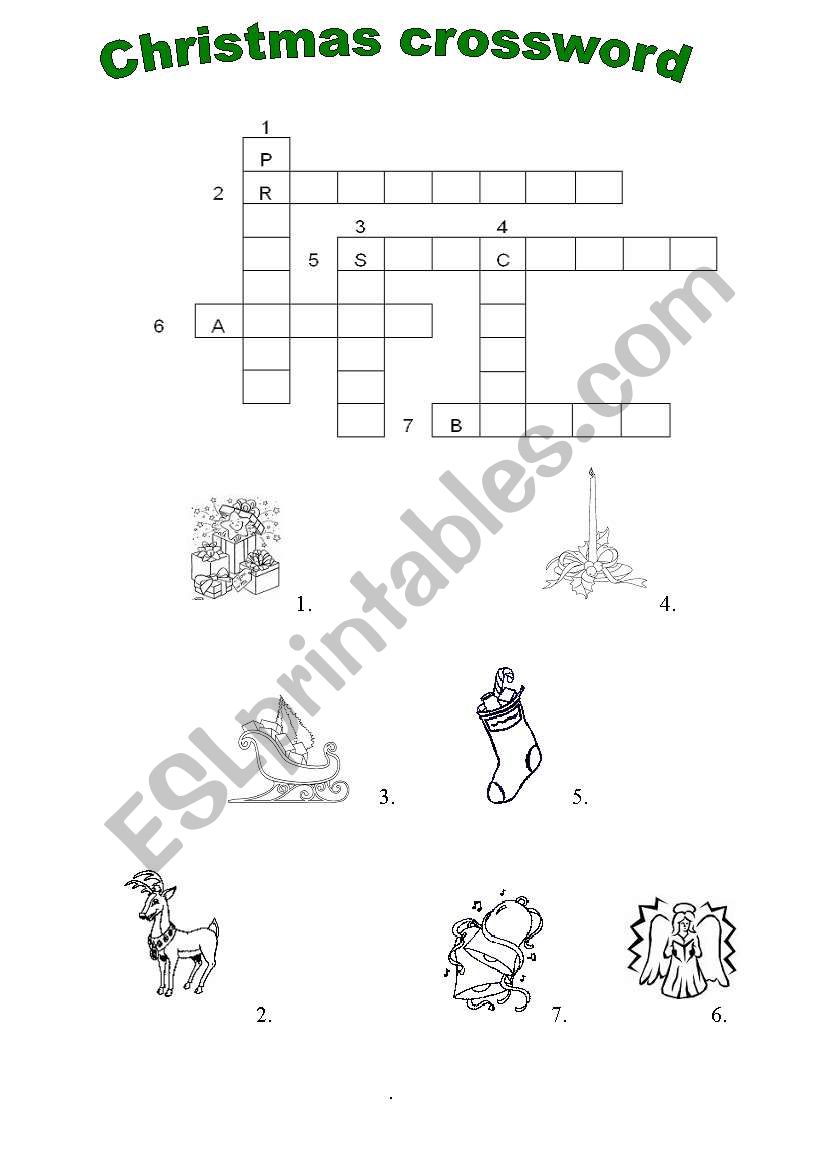 Christmas Crossword worksheet