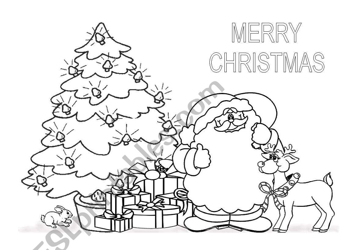 CHRISTMAS COLORING PICTURE worksheet