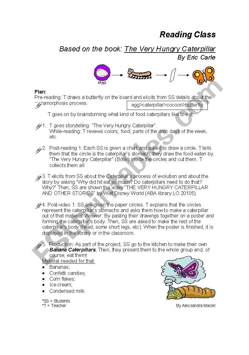 The Very Hungry Caterpillar - READING CLASS
