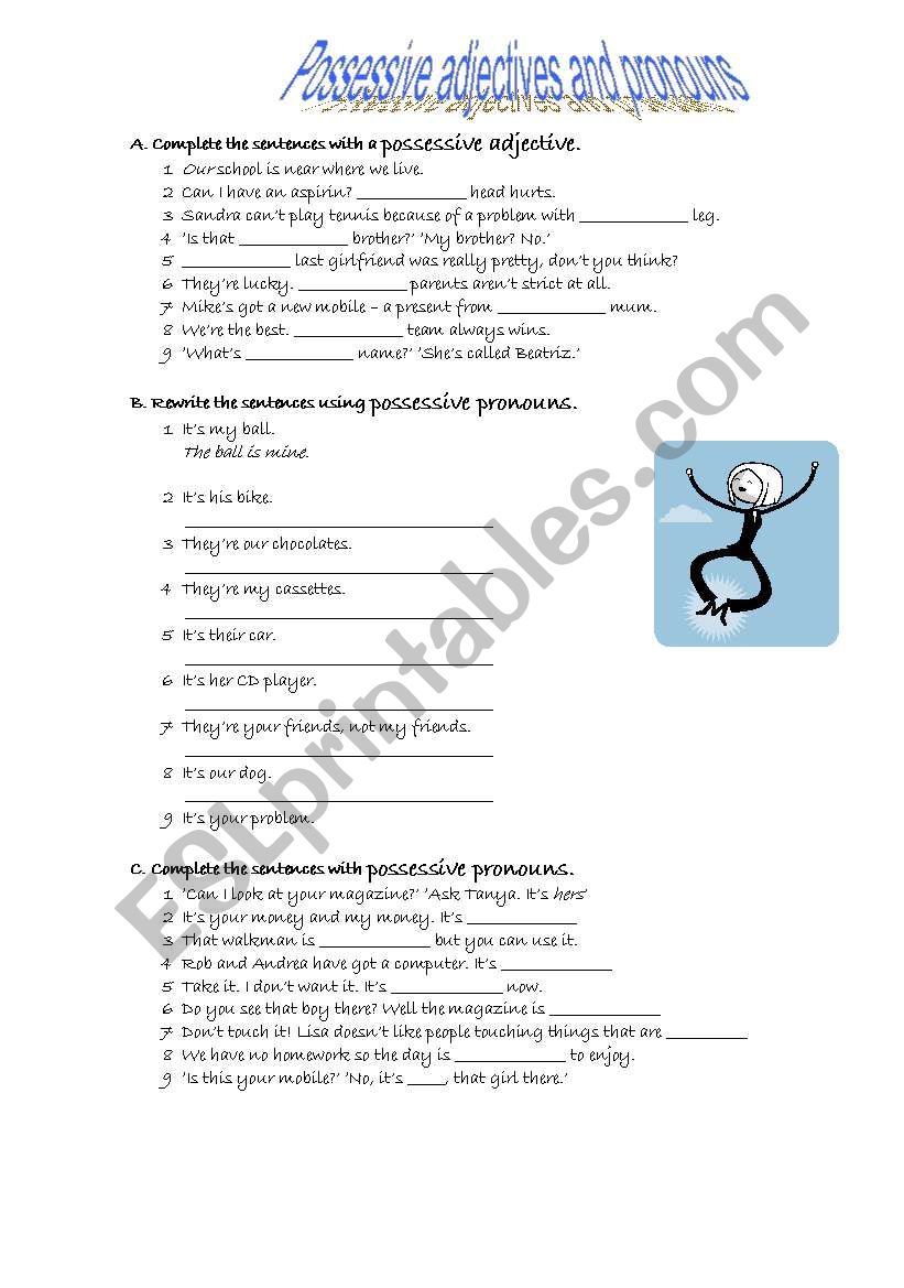 Possessive Adjectives and Possessive Pronouns