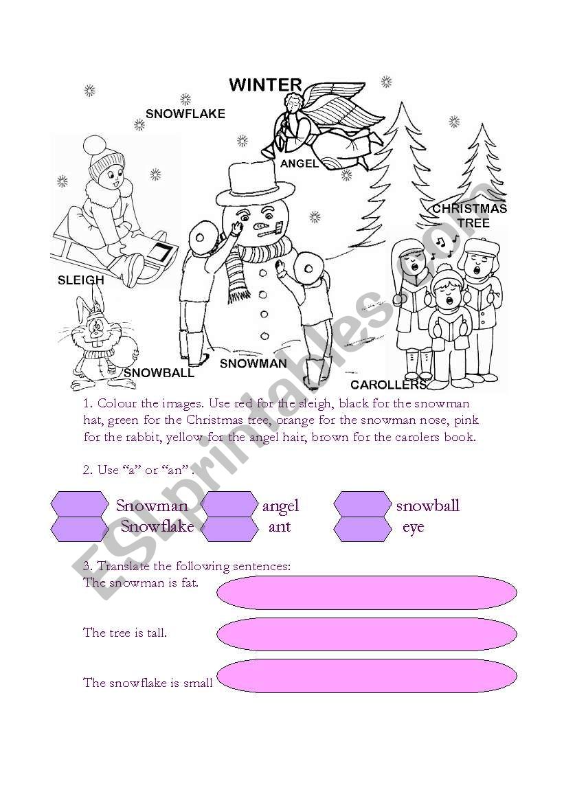 Winter worksheet