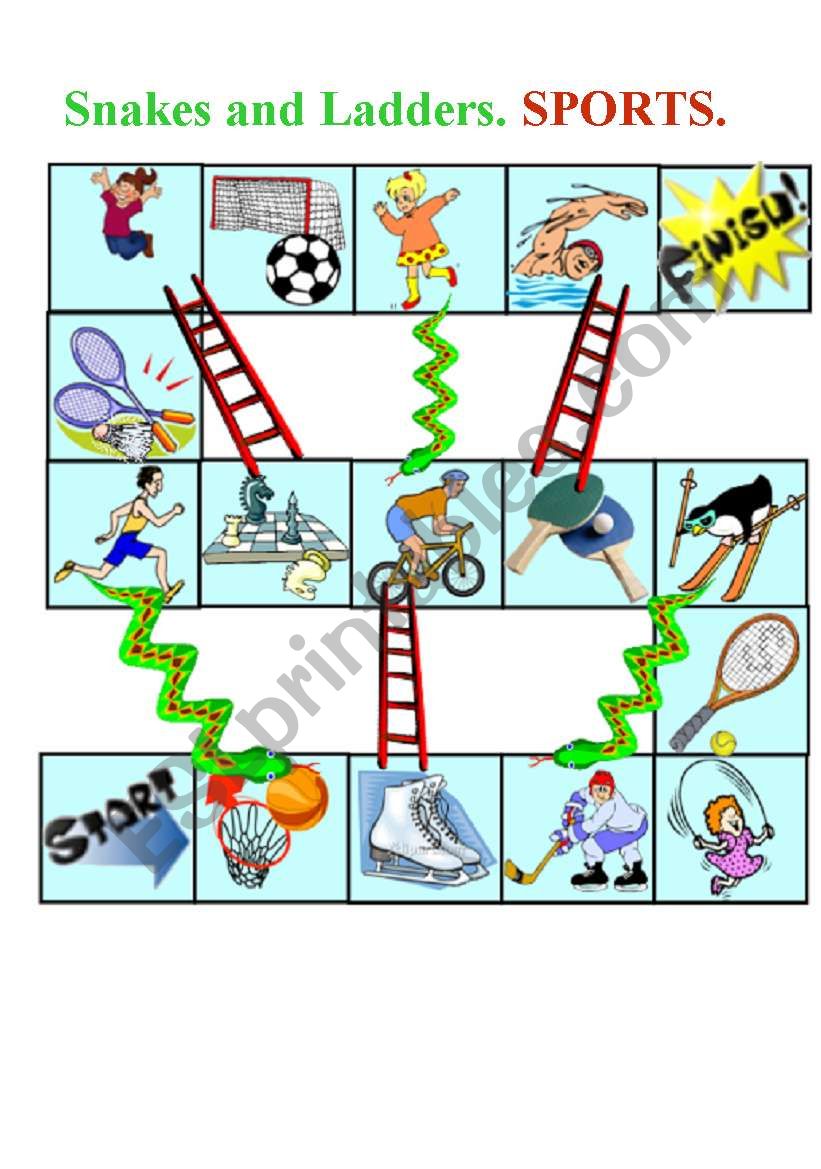 PLACE PREPOSITIONS SNAKES AND LADDERS