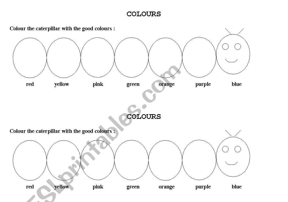 colours : the little caterpillar