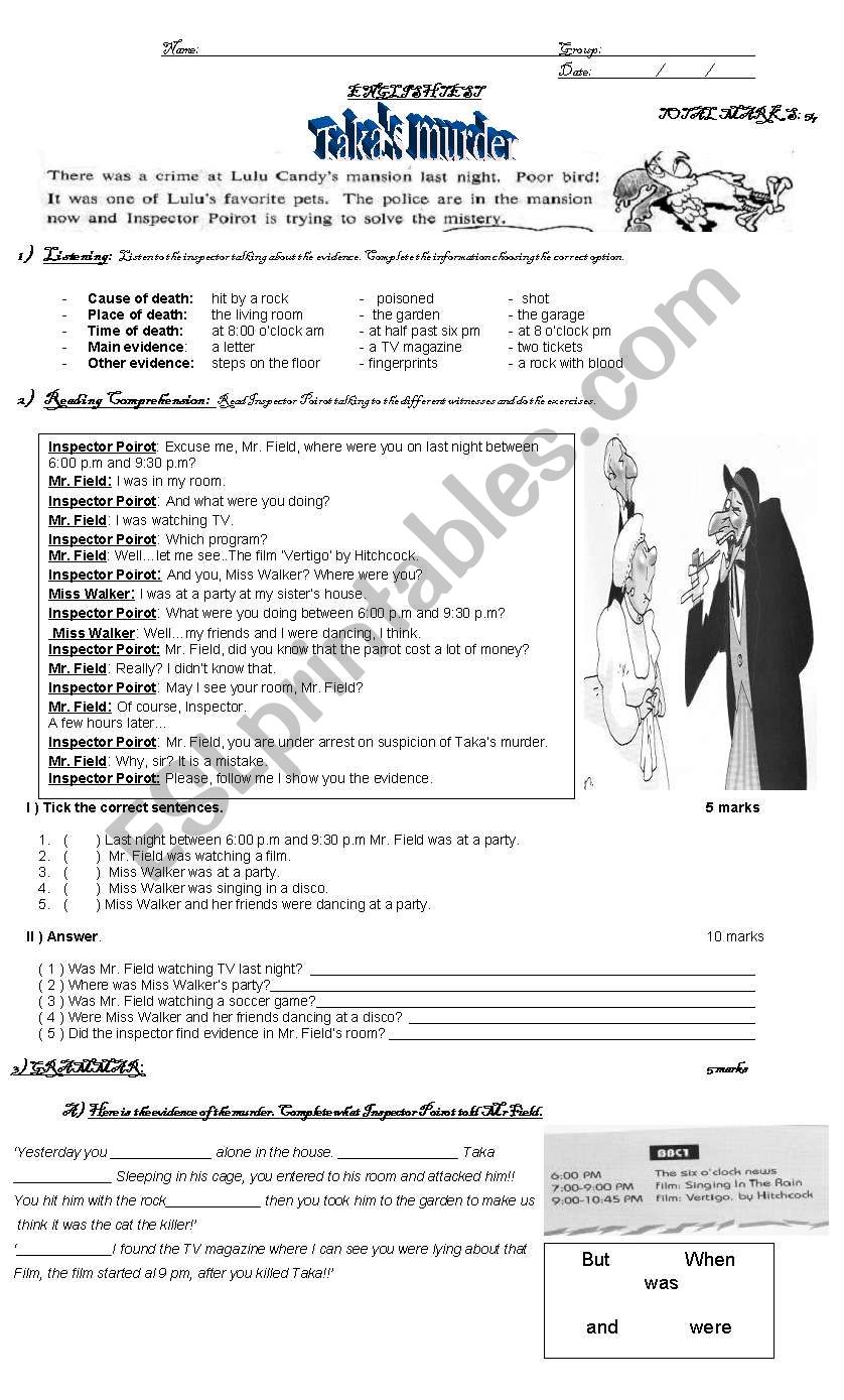 TakaÂ´s murder worksheet