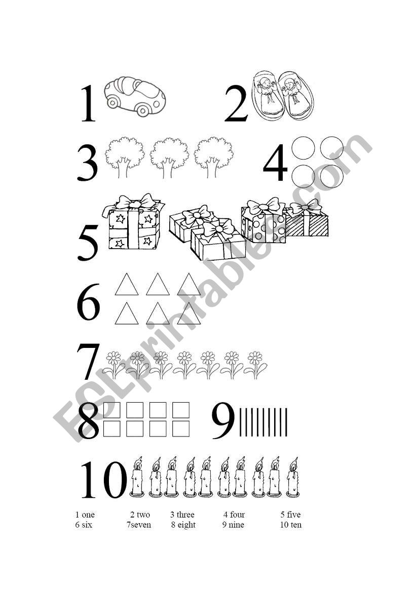 numbers worksheet