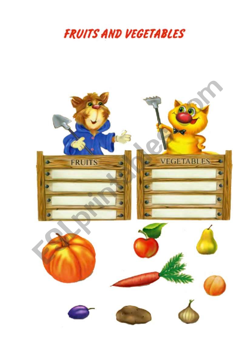 fruits and vegetables  worksheet