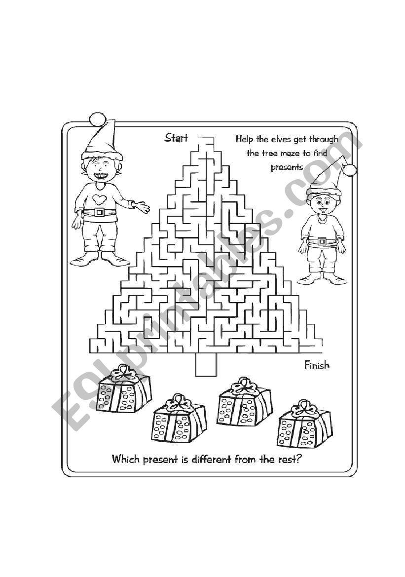 Help the elves worksheet