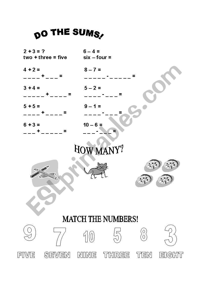 Numbers worksheet