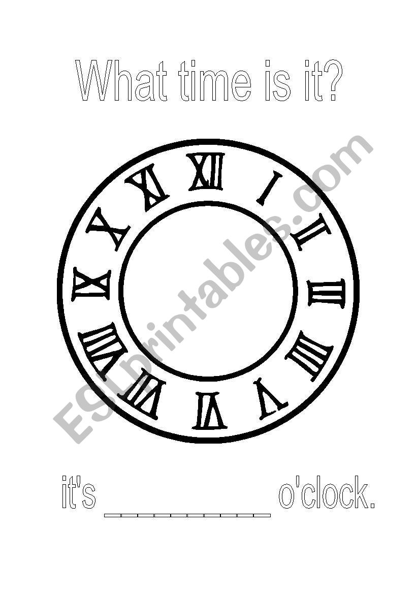 what time is it? worksheet