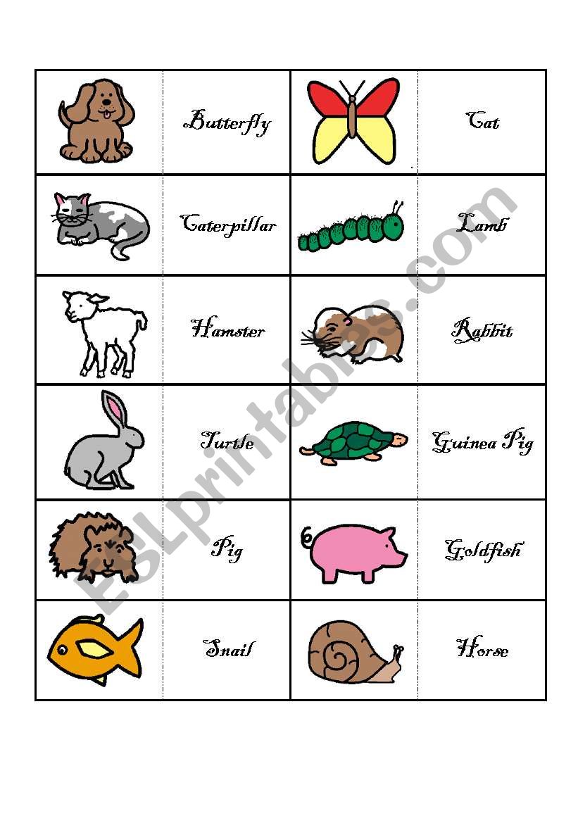 Animals Domino (1) worksheet