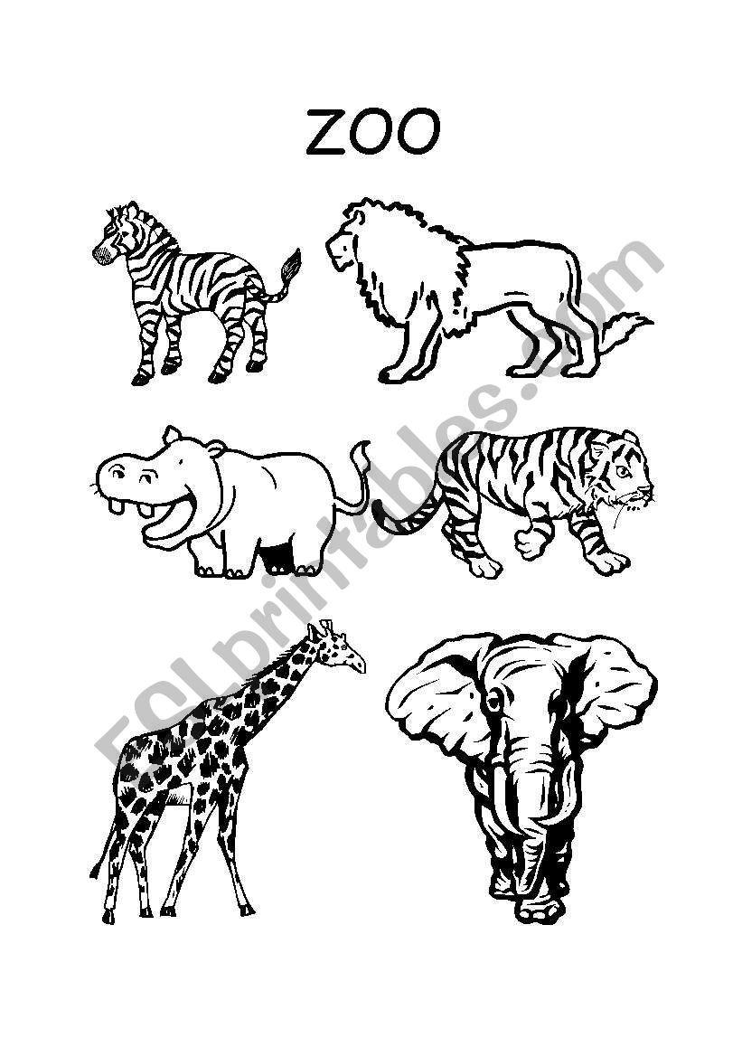 color the animals worksheet