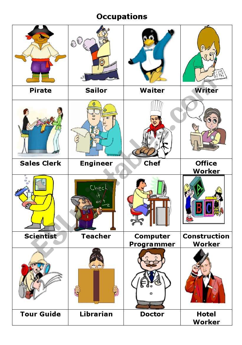 Occupations / Jobs worksheet