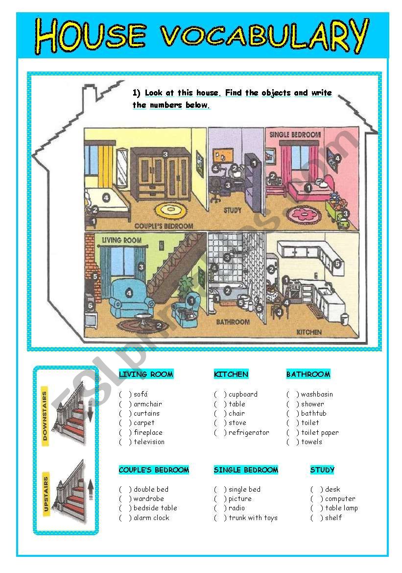 HOUSE VOCABULARY worksheet