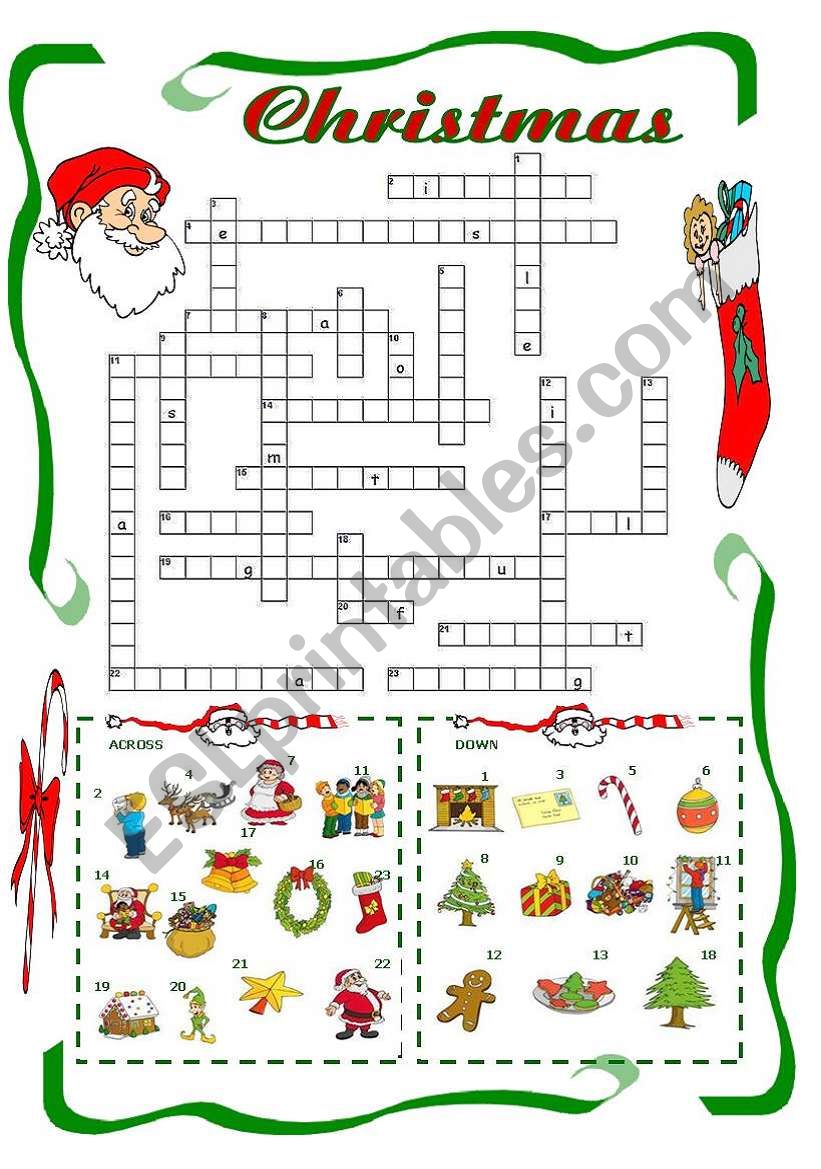 Christmas Vocabulary worksheet