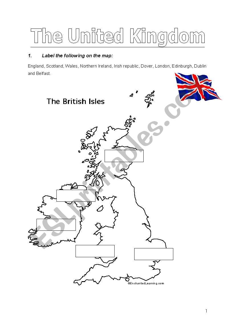 The United Kingdom worksheet