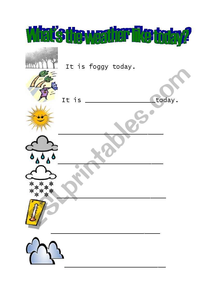 Weather worksheet