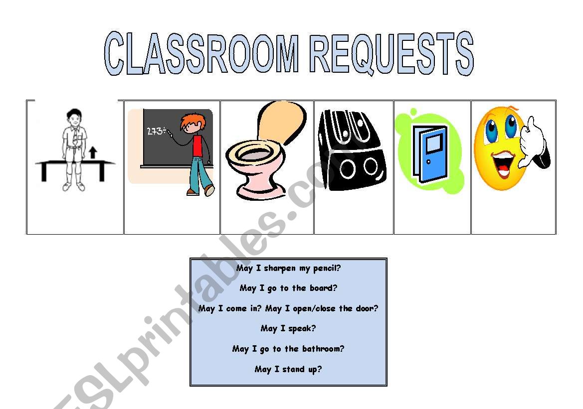 Classroom requests worksheet