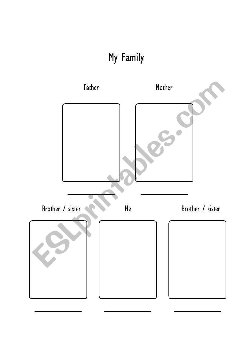 My Family worksheet