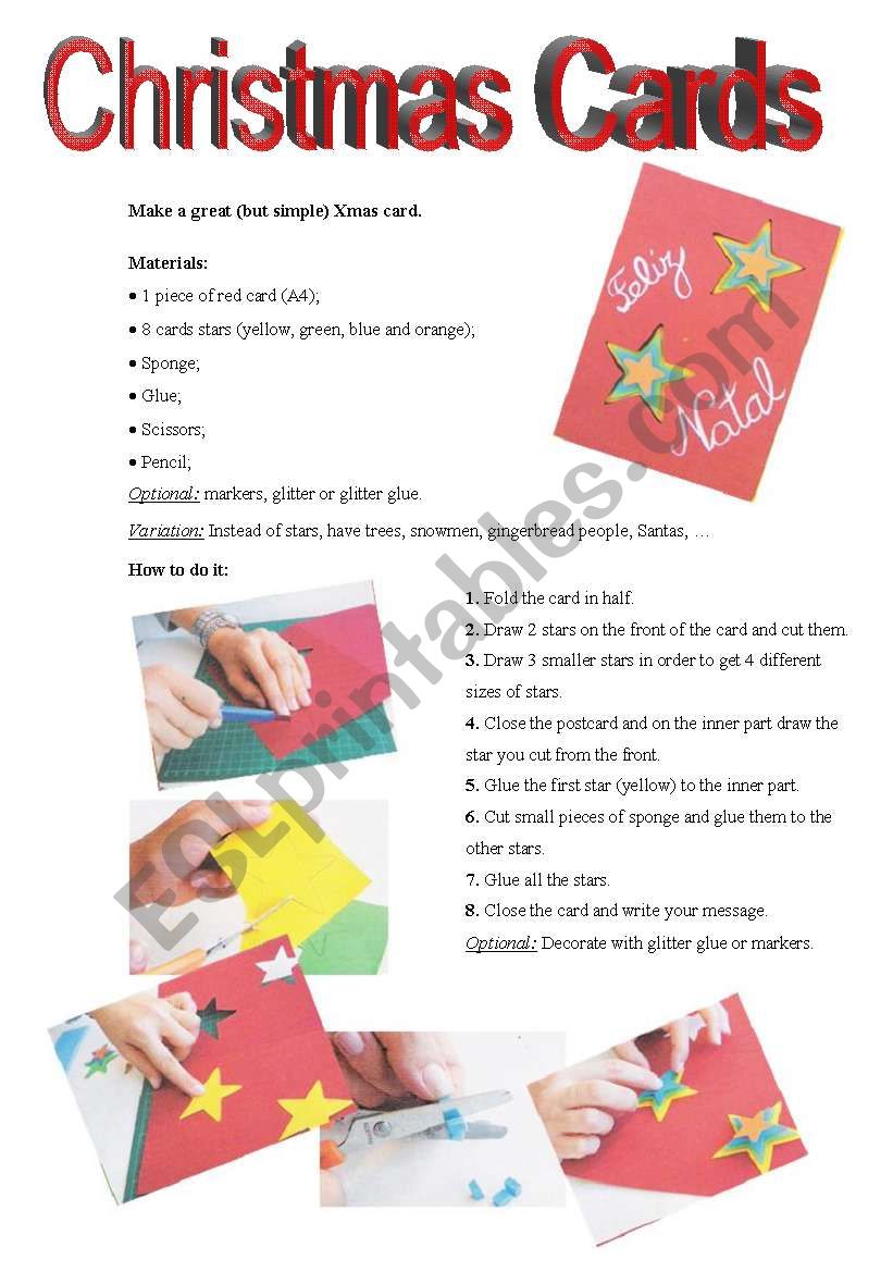 Christmas Cards worksheet