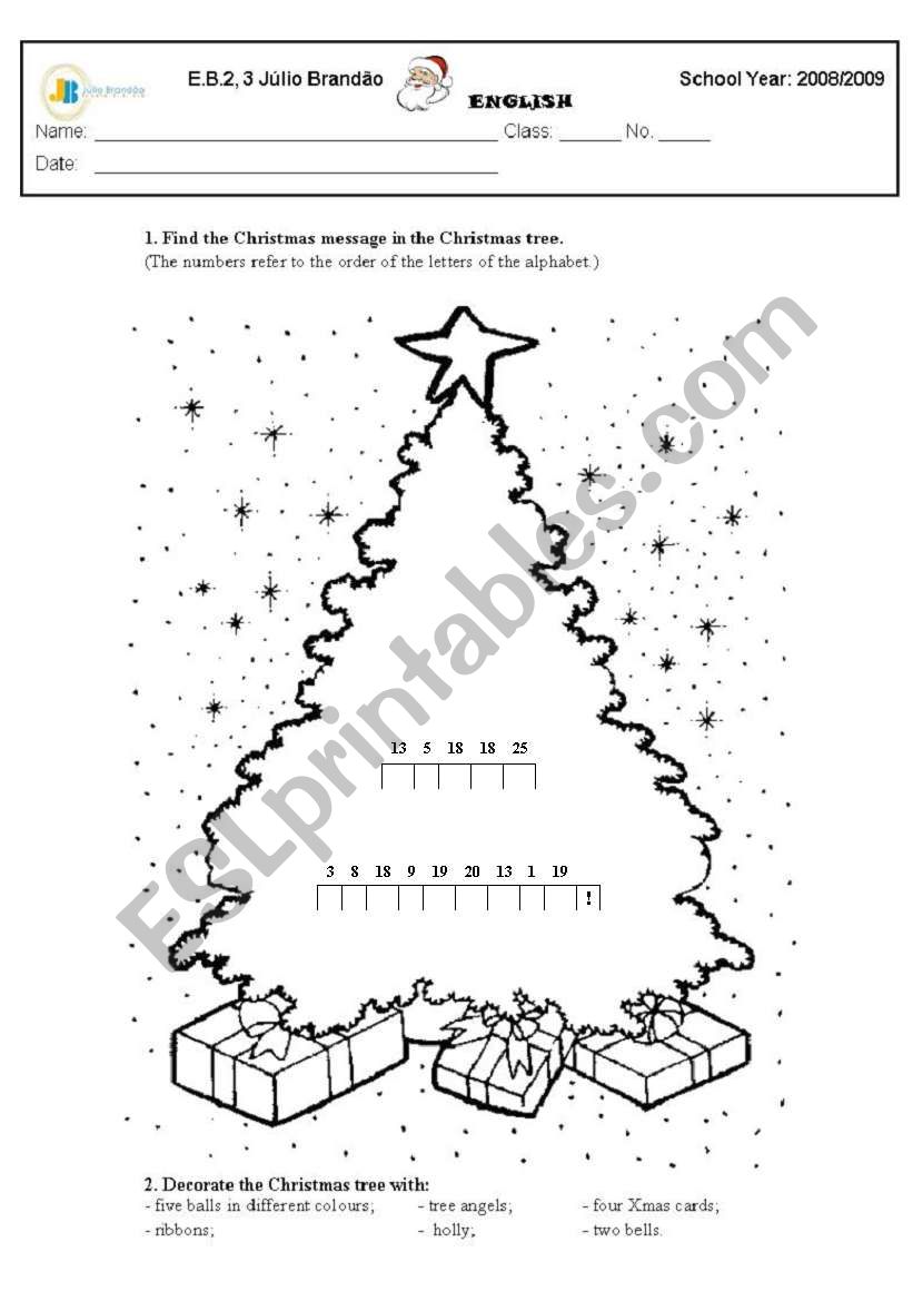 Christmas Worksheet worksheet